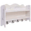 vidaXL Nástenný vešiak biely 50x10x30 cm drevený - Biela - 111197-189997
