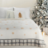ArtFir Vianočná deka ANGEL 02 | biela/čierna 200 x 220 cm