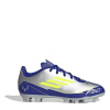 adidas F50 Club Childrens Firm Ground Football Boots Silver/Blue C11.5 (30)