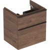 Geberit Skrinka Geberit pod umývadlo Smyle Square, s dvomi zásuvkami: 58.4x61.7x47cm, Orech hickory 500.352.JR.1