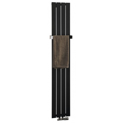 SAPHO COLONNA 29,8 x 180cm 614W kúpeľňový radiátor, stredové pripojenie, čierna matná, IR144
