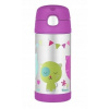 Termos Thermos Fountarier 0,36 L ruže a fialové (Termos detské termosky s slamenou libiner 355 ml)