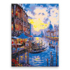 Maľovanie podľa čísel - Večerné Benátky - 60x80 cm, bez dřevěného rámu - výroba CZ