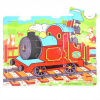 Bigjigs Toys Drevené puzzle vlak 9 dielikov