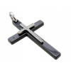Čierny porcelánový kríž so striebornými kamienkami (Čierny porcelánový kríž so striebornými kamienkami)