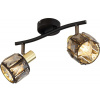 Globo Lighting Indiana stropné svietidlo 2x40 W čierna-dymová-zlatá 54357-2B