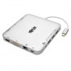 Tripp-Lite Tripp U442-DOCK2-S USB-C-Dock - Dual-Display – 4K HDMI/mDP - VGA - USB 3.2 Gen 1 - USB-A/C-Hub - GbE - 60 W PD-Aufladung - Kabelgebunden - USB 3.2 Gen 2 (3.1 Gen 2) Type-C - USB Typ-C - 100