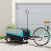 vidaXL Vozík za bicykel, čierno modrý 45 kg, železo 94065