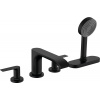 Hansgrohe Vivenis, 4-otvorová batéria na okraj vane, sBox, čierna matná, HAN-75444670