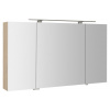 Sapho - MIRRÓ galérka s LED osvetlením, 120x70x16cm, 3x dvierka, brest Bardini