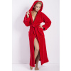 Dámsky dlhý župan s kapucňou Dkaren Diana Farba: Červená, Veľkosť: S