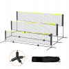 SucceBuy Skladacia bedmintonová sieť 420x155x103CM s tyčou a základňou