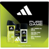 Adidas darčeková sada Pure Game natural sprej 75 ml + sprchový gél 250 ml + deodorant 150 ml