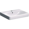 Geberit Smyle Square Umývadlo 600x480mm, s otvorom pre bat., s prepadom, biela GEB 500.229.01.1