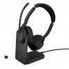 Jabra 25599-999-889 slúchadlo / náhlavná súprava Slúchadlá s mikrofónom Káblový a bezdrôtový Pres hlavu Kancelária / call centrum Bluetooth Nabíjací podstavec Čierna (25599-999-889)
