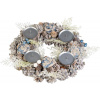 Veniec MagicHome Vianoce, adventný, modro-biely, 30 cm