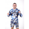 PitBull West Coast - Pánský L.S. Rashguard PITBULL SPORT CAMO modrý XL