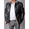 Max Original Leather Pánska kožená bunda 8051 FUR - Black - L
