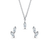 Súprava šperkov z bieleho zlata s diamantmi markíza KLENOTA S0861202