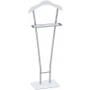Autronic Nemý sluha, výška 110 cm, kov a masív, biely lak a chróm, nosnosť 6 kg 83499-04 WT