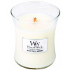WoodWick White Tea & Jasmine vonná sviečka s dreveným knôtom 275 g