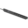 SALTEK Zásuvka RACK-PROTECTOR-VF5-1U vícenásobná s integrovanou přepěťovou ochranou a odrušovacím vf filtrem 5 zásuvek