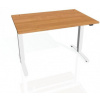 Pracovný stôl Motion, ZO, 2S, 140x70,5-120,5x80 cm, jelša/biela