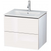 Duravit L-Cube Umývadlová skrinka 55x62x48 cm, 2 zásuvky, lesklá biela LC624002222