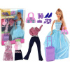 Lean Toys Súprava bábiky s kufrom a doplnkami