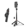 Bluetooth selfie tyč, magnetická, tripod, 130 cm, čierna, C20