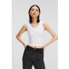TOP KARL LAGERFELD RIB TANK TOP WHITE