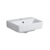 Geberit Selnova Compact - Umývadielko 45x34 cm, s 1 otvorom na batériu, s prepadom, biela 501.561.00.7