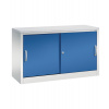 Skriňa Acurado - Sideboard, posuvné dvere, 1200 x 400 x 720 mm, sivá/modrá