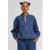 Ladies Oversized Skater Jacket - mid deep blue washed XL