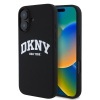 DKNY Liquid Silicone Arch Logo MagSafe zadný kryt pre iPhone 16 Black
