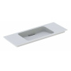 Geberit ONE Umývadlo nábytkové, 105x40x13 cm, skrytý prepad, bez otvoru na batériu, vodorovný odtok, KeraTect, biela 500.396.01.2