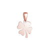Pozlátený strieborný prívesok štvorlístok lesklý 64094 rose gold