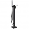 vidaXL Voľne stojaca vaňová batéria čierna 90 cm nehrdzavejúca oceľ - Čierna - 111198-189998