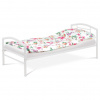 Autronic Jednolôžková posteľ 94x207cm, kov, biela, BED-1900 WT