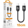 ALIGATOR Datový kabel POWER USB-C/USB-C 15cm, černý DATKP44