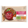 PURINA ONE MINI Dog Weight Control Morka a kura v šťave 4 x 85 g