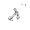 Piercing do ucha triple zirkón z chirurgickej ocele