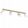 Luminex Stropní svítidlo Terra 9983, páskové, 4x8W, GU10, bílé/dřevěné