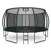 Aga SPORT EXCLUSIVE Trampolína 500 cm Tmavo zelená + ochranná sieť + rebrík