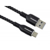 PremiumCord kabel USB-C - USB 3.0 A (USB 3.2 generation 1, 3A, 5Gbit/s) bavlněný oplet a hliníkové konektory 3m