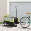 vidaXL Vozík za bicykel, čierno zelený 45 kg, železo 94067