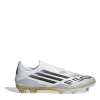adidas F50 League Laceless Adults Firm Ground Football Boots White/Blk/Gold 9 (43.3)