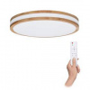 LED stropné svietidlo Solight Woody, 48W, s diaľkovým ovládačom, 3360lm, 38cm, stmievanie, studená/neutrálna/teplá biela (WO8007) biele/hnedé