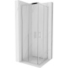 Mexen Rio, štvorcový sprchovací kút s posuvnými dverami 70(dvere) x 70(dvere) x 190 cm, 6mm číre sklo, chrómový profil, 860-070-070-01-00