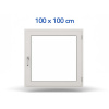 etila.sk - Plastové okno 100 x 100 cm ( 1000 x 1000 mm ) biele otváravé aj sklopné pravé